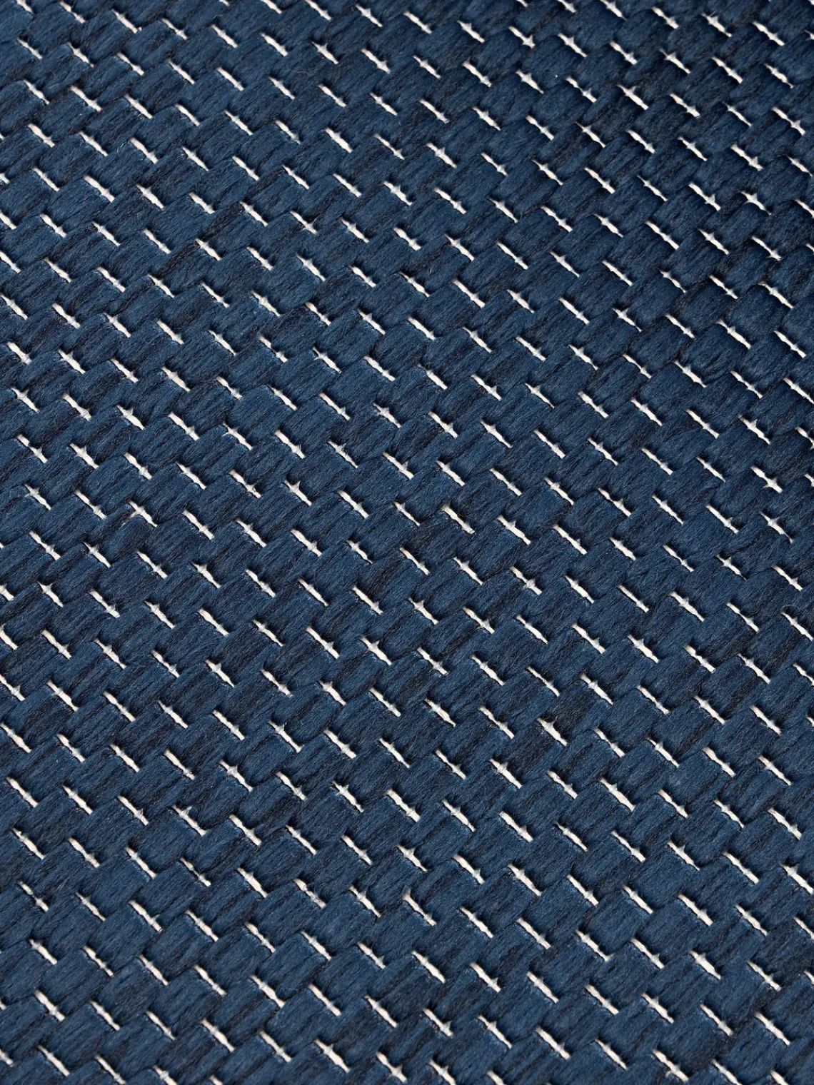 Alfombras De Exterior|Alfombras De Exterior>Westwing Collection Alfombra corredor reversible para interior/exterior Whitby Azul oscuro, blanco Off White