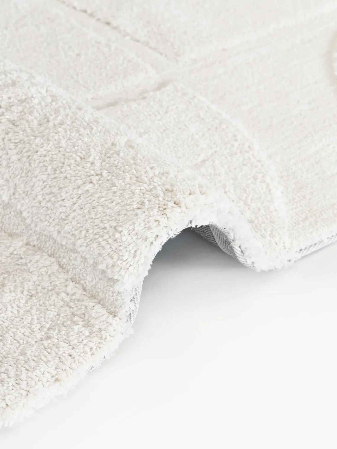 Alfombras De Pasillo|Alfombras De Pasillo>Westwing Collection Alfombra corredor texturizada de pelo largo Jade Blanco crema