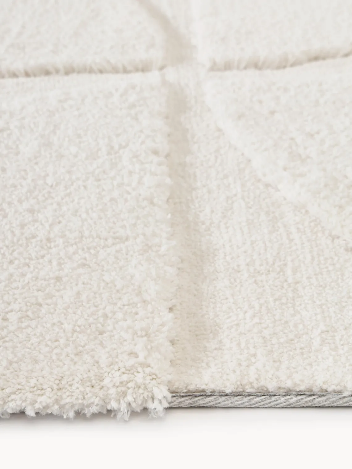 Alfombras De Pasillo|Alfombras De Pasillo>Westwing Collection Alfombra corredor texturizada de pelo largo Jade Blanco crema