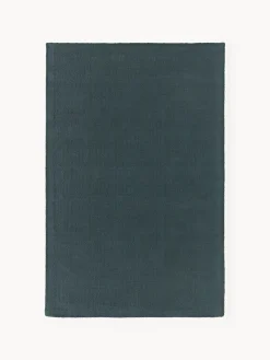 Rectangular|Alfombras Rectangulares>Westwing Collection Alfombra de algodón artesanal Lora Azul petróleo