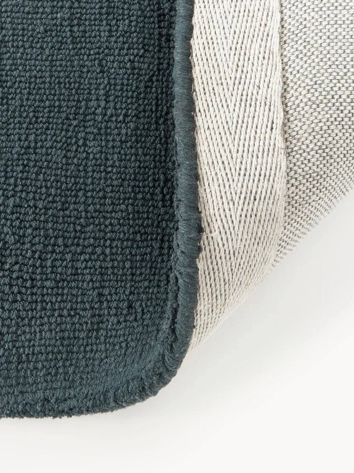 Rectangular|Alfombras Rectangulares>Westwing Collection Alfombra de algodón artesanal Lora Azul petróleo