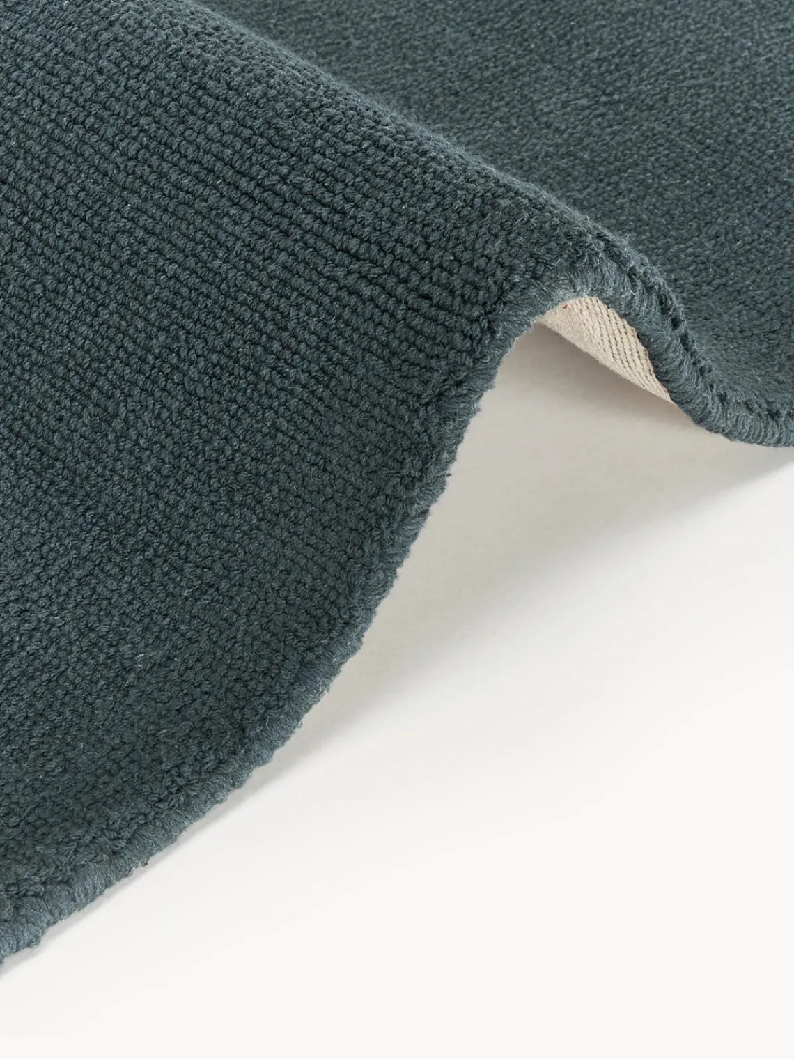 Rectangular|Alfombras Rectangulares>Westwing Collection Alfombra de algodón artesanal Lora Azul petróleo