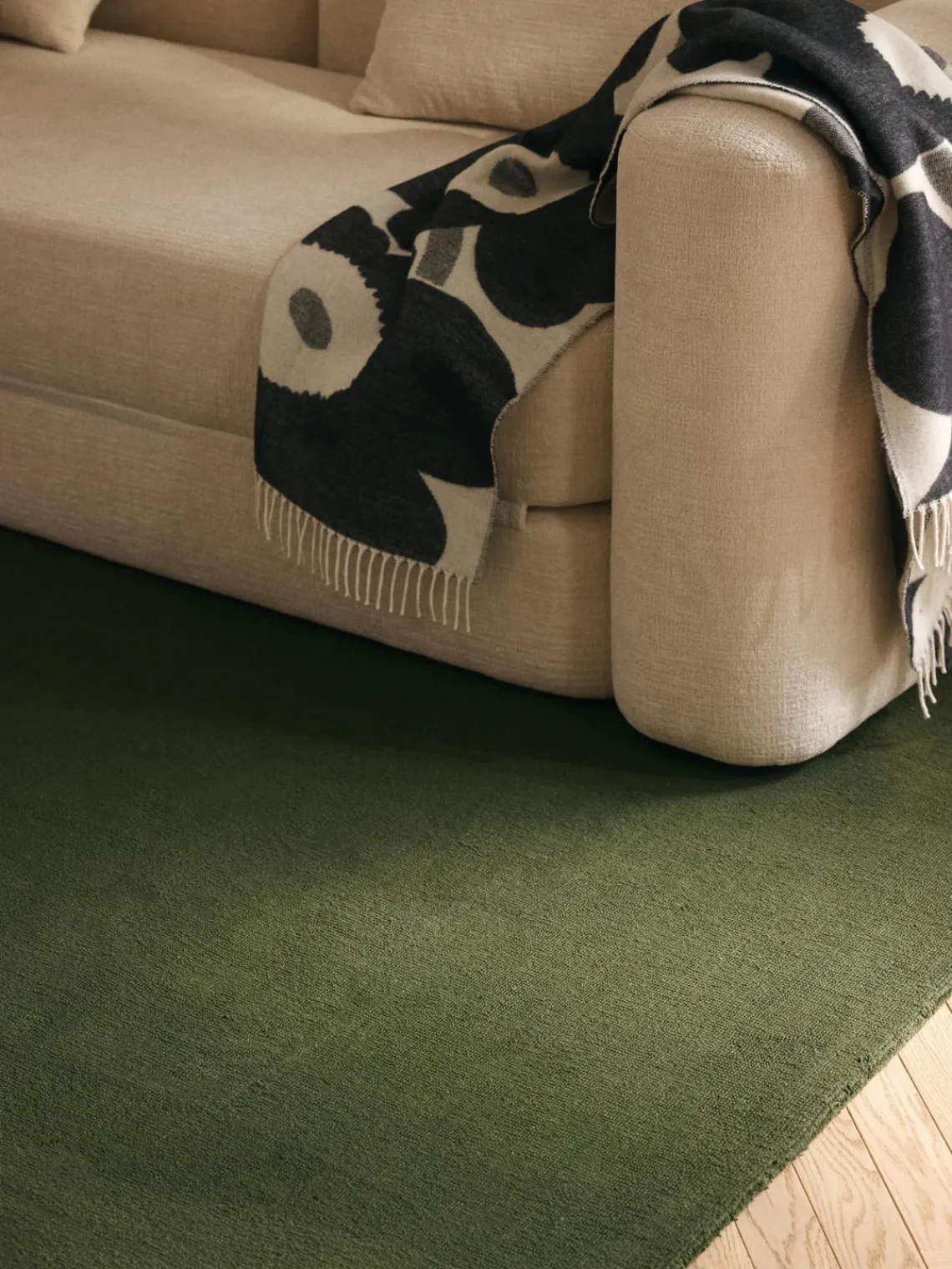 Rectangular|Alfombras Rectangulares>Westwing Collection Alfombra de algodón artesanal Lora Verde oliva