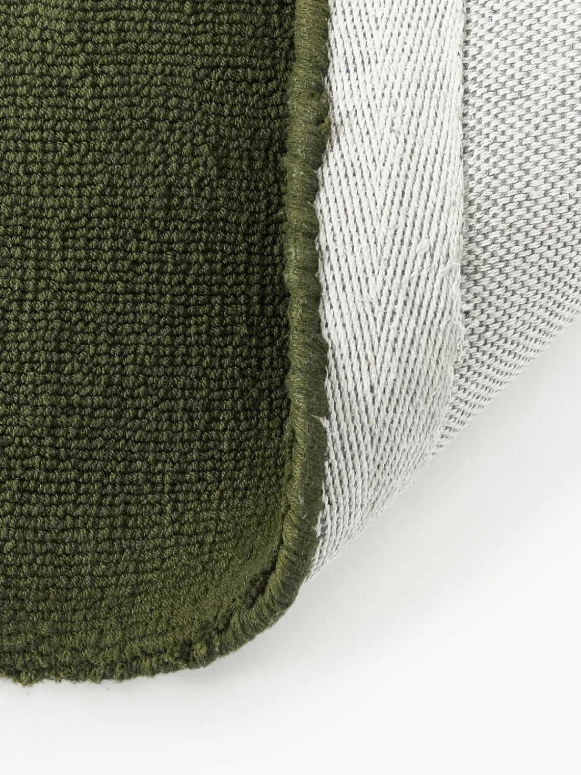 Rectangular|Alfombras Rectangulares>Westwing Collection Alfombra de algodón artesanal Lora Verde oliva