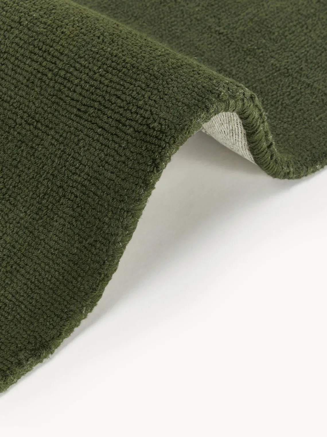 Rectangular|Alfombras Rectangulares>Westwing Collection Alfombra de algodón artesanal Lora Verde oliva