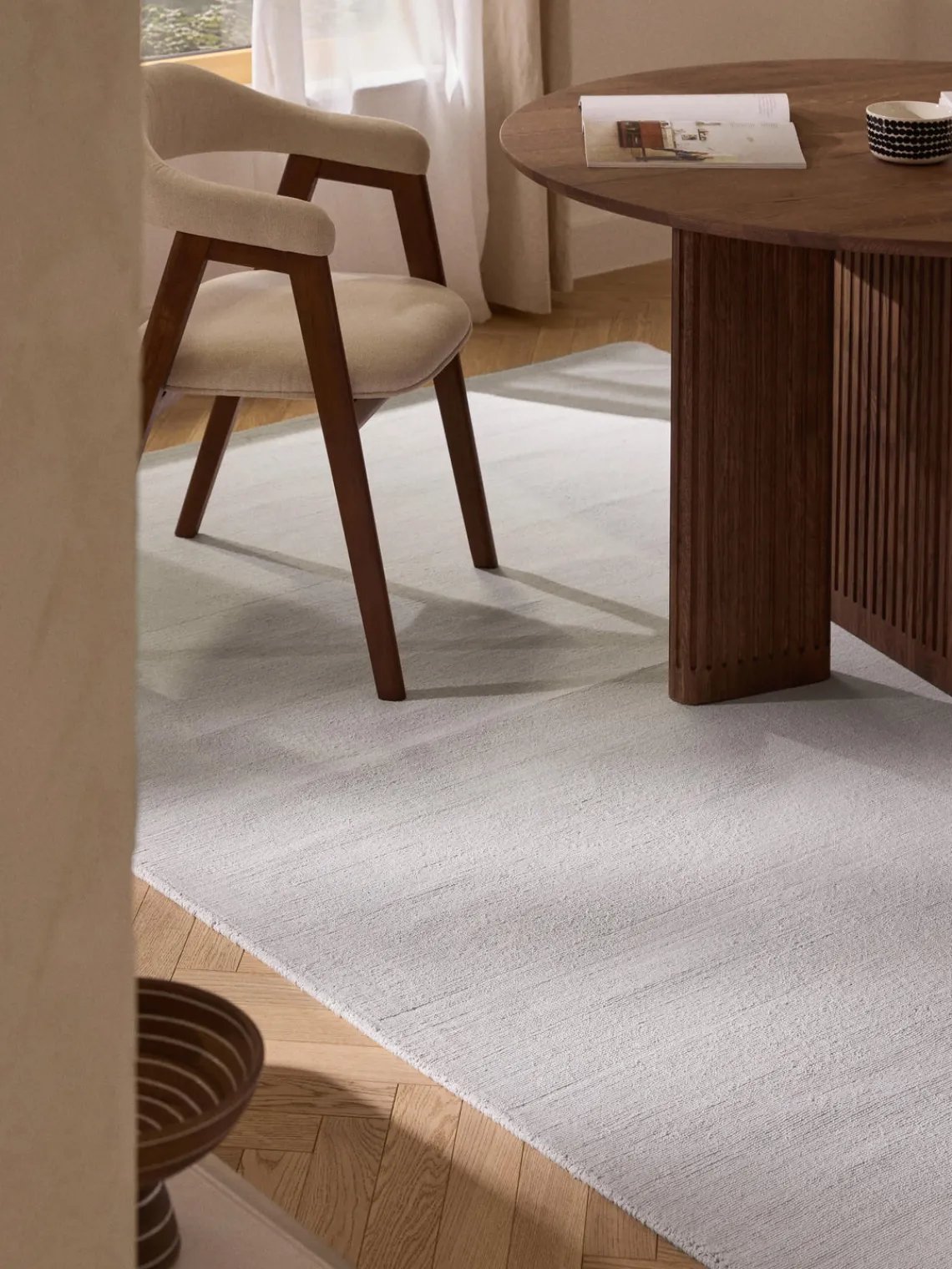 Rectangular|Alfombras Rectangulares>Westwing Collection Alfombra de algodón artesanal Lora Gris claro