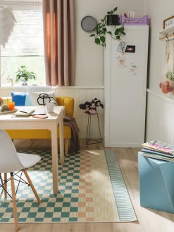 Alfombras De Exterior|Alfombras De Exterior>benuta Alfombra de interior y exterior Candy Azul petróleo, amarillo