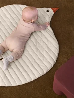 Mantas Y Alfombras De Juego|Decoración Infantil>Ferm Living Kids Alfombra de juegos de algodón ecológico Swif Blanco Off White