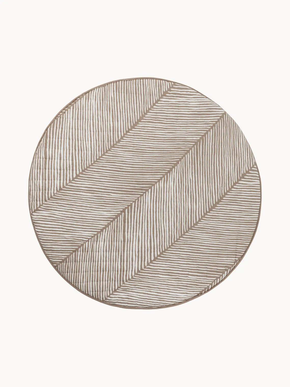 Mantas Y Alfombras De Juego|Mantas Y Alfombras De Juego>Toddlekind Alfombra de juegos reversible de algodón ecológico Jeffrey Blanco Off White, taupe