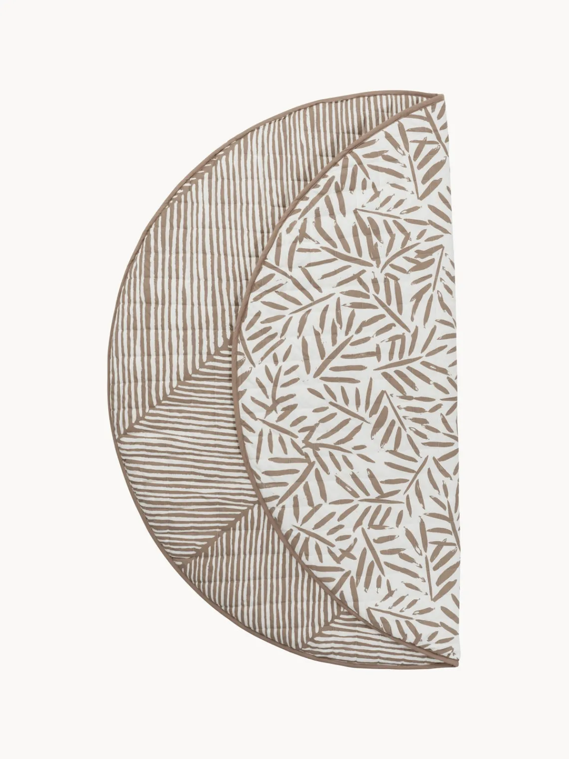 Mantas Y Alfombras De Juego|Mantas Y Alfombras De Juego>Toddlekind Alfombra de juegos reversible de algodón ecológico Jeffrey Blanco Off White, taupe