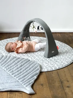 Mantas Y Alfombras De Juego|Mantas Y Alfombras De Juego>Toddlekind Alfombra de juegos reversible de algodón ecológico Jeffrey Blanco Off White, gris claro