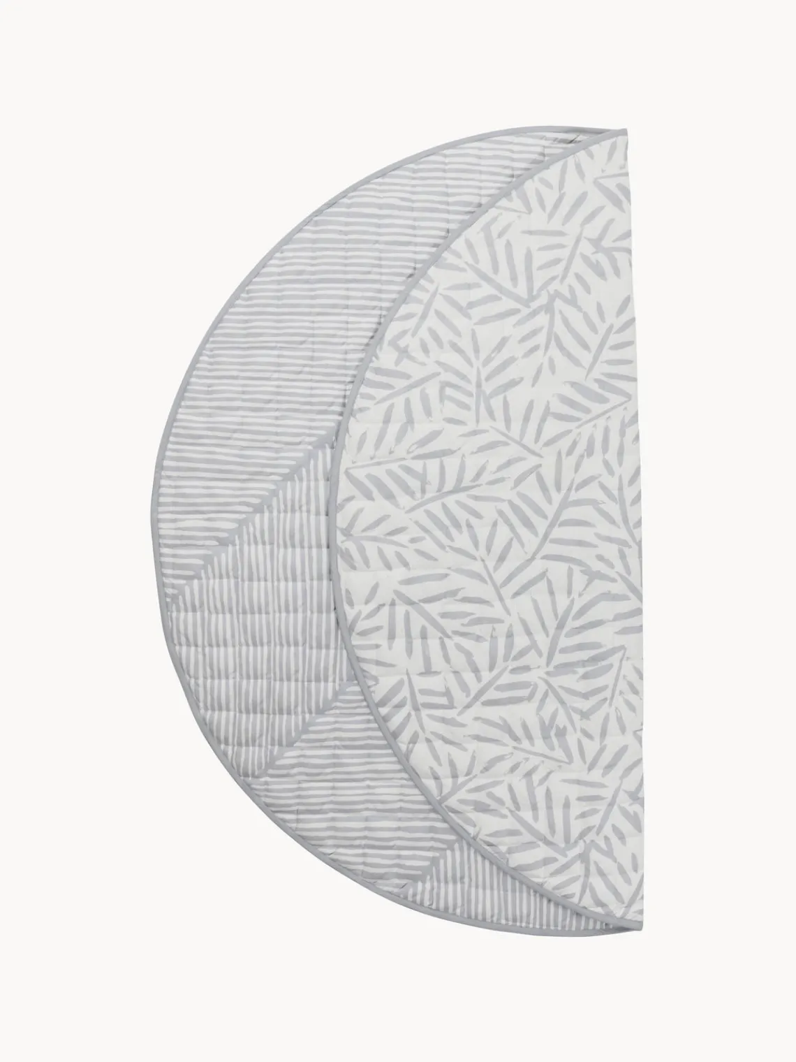 Mantas Y Alfombras De Juego|Mantas Y Alfombras De Juego>Toddlekind Alfombra de juegos reversible de algodón ecológico Jeffrey Blanco Off White, gris claro