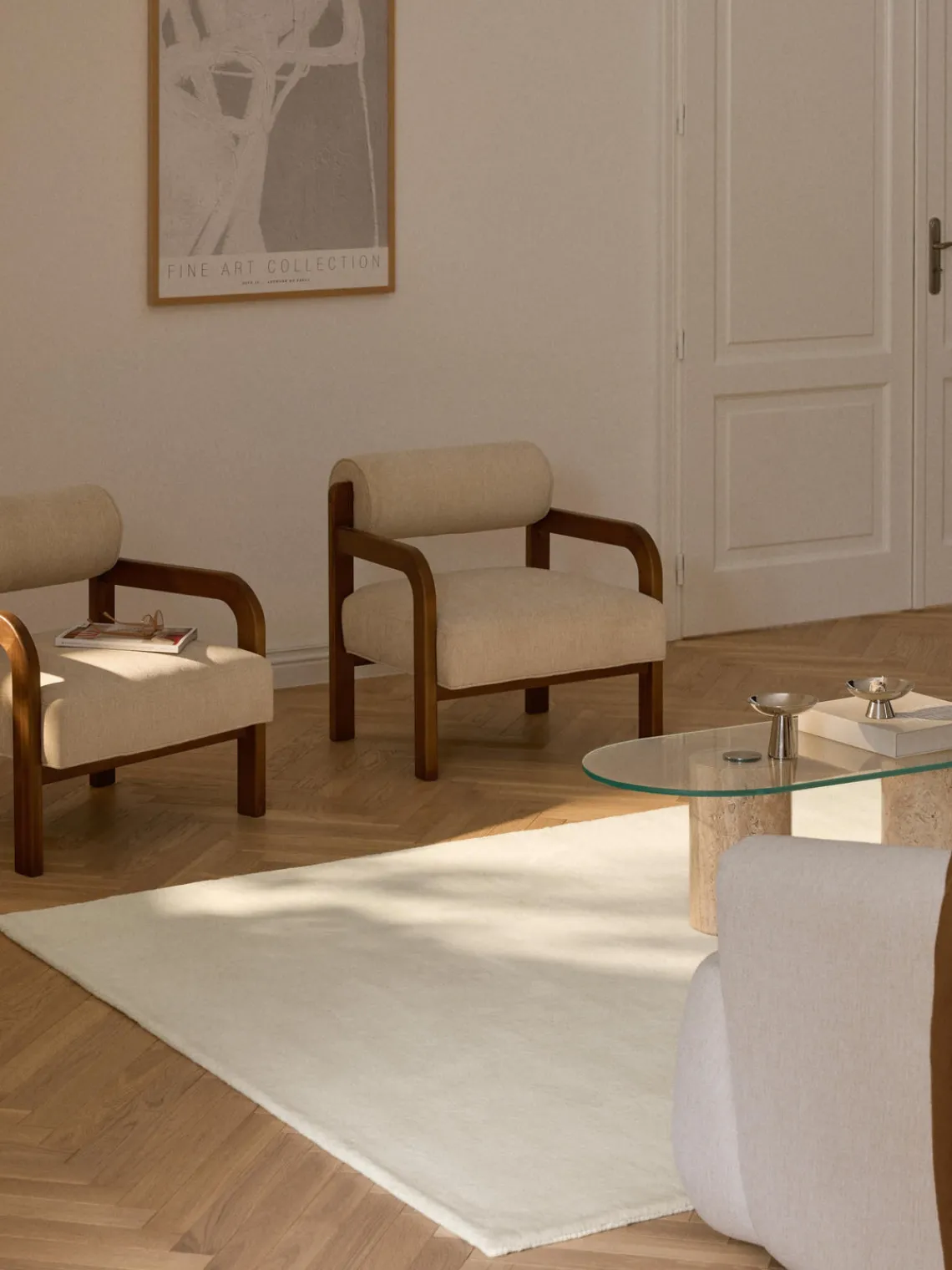 Rectangular|Alfombras Rectangulares>Westwing Collection Alfombra de lana artesanal Zayne Blanco Off White