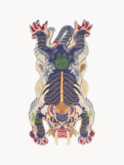 Online Alfombra de lana artesanal Dragon Alfombras Rectangulares|Alfombras