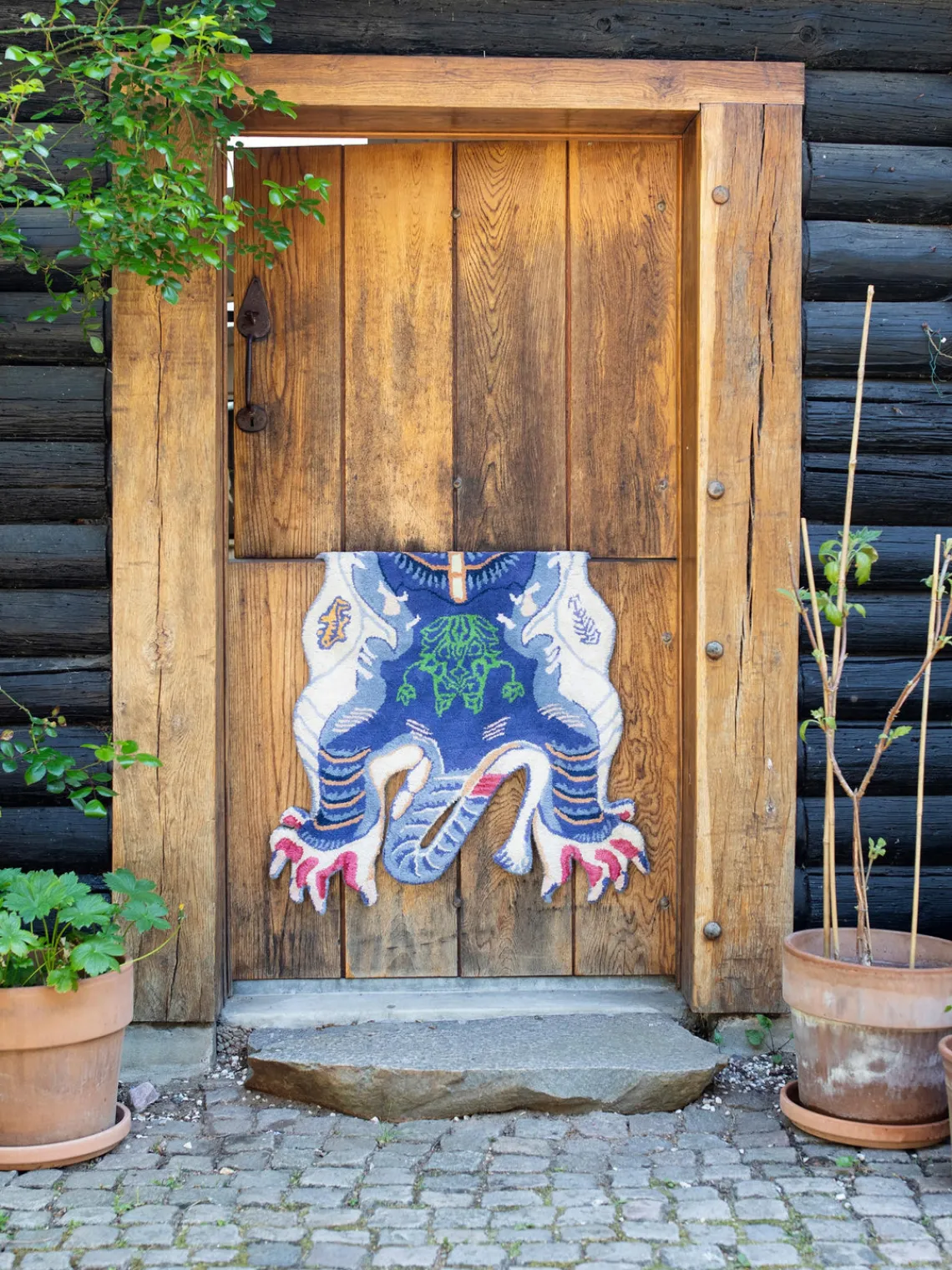 Online Alfombra de lana artesanal Dragon Alfombras Rectangulares|Alfombras