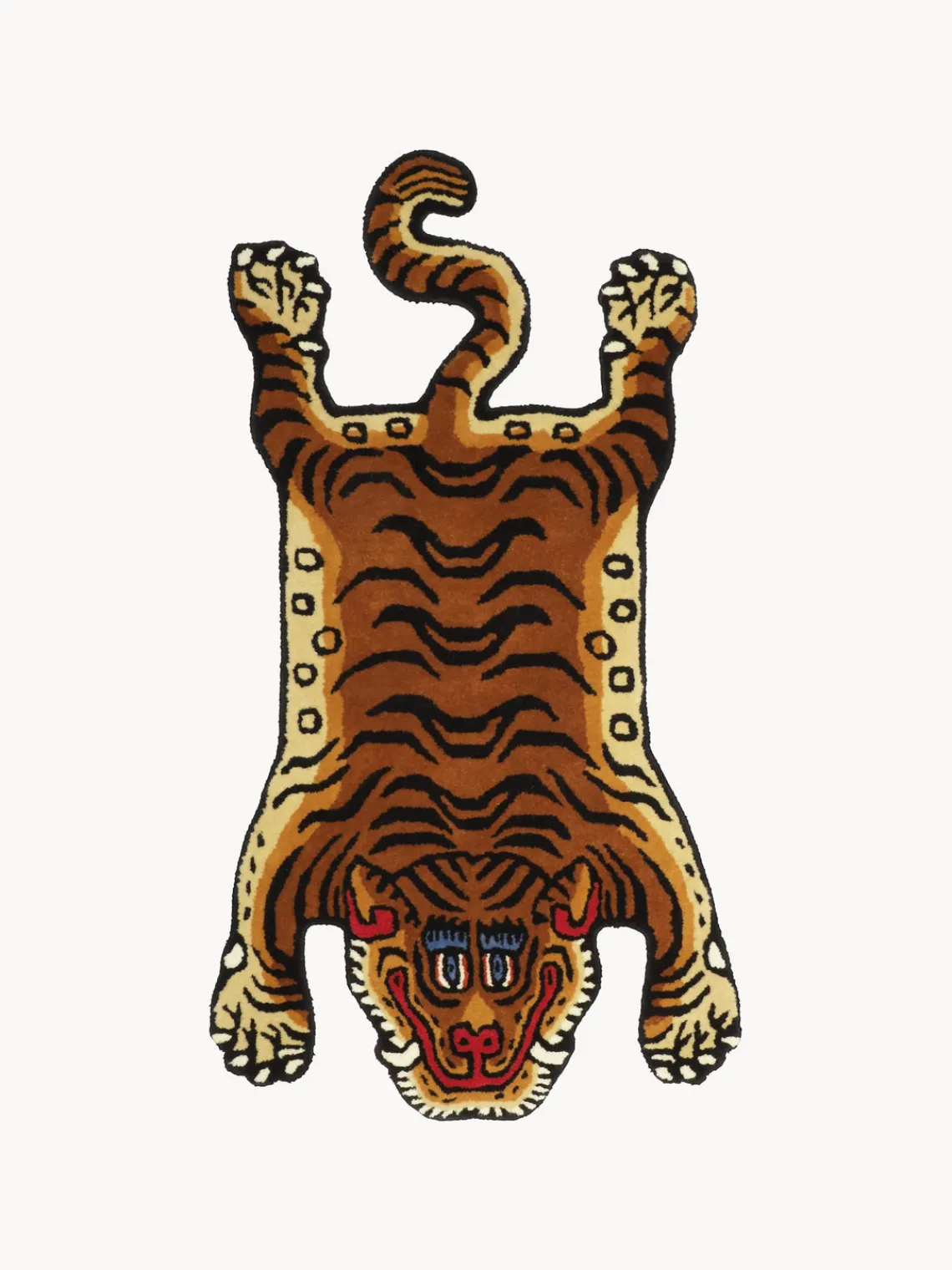 Online Alfombra de lana artesanal Tiger Alfombras Rectangulares|Alfombras