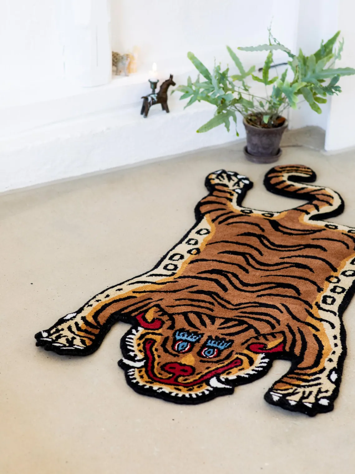 Online Alfombra de lana artesanal Tiger Alfombras Rectangulares|Alfombras