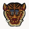 Alfombra de lana artesanal Tiger Face Objetos Decorativos De Pared|Jarrones