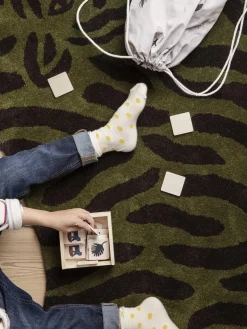 Clearance Alfombra de lana artesanal Safari Niños Alfombras Infantiles|Habitación Infantil