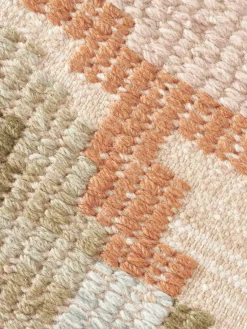 Hot Alfombra de lana con estampado floral Rosha Rectangular|Alfombras Rectangulares