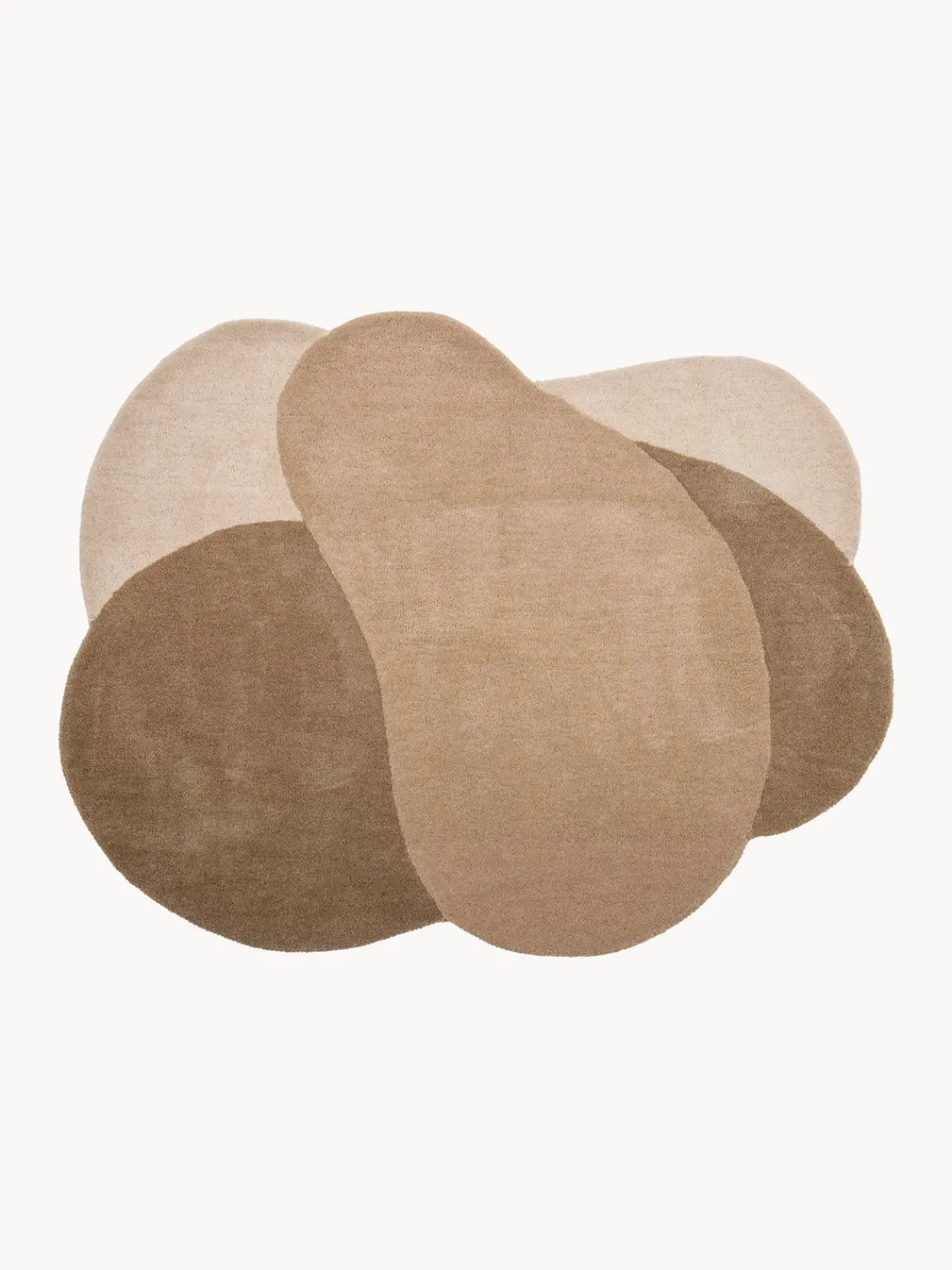 Alfombra de lana con forma orgánica Denton Alfombras Rectangulares|Alfombras