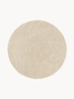 New Alfombra de lana redonda artesanal de pelo corto Eleni Redonda|Alfombras Rectangulares