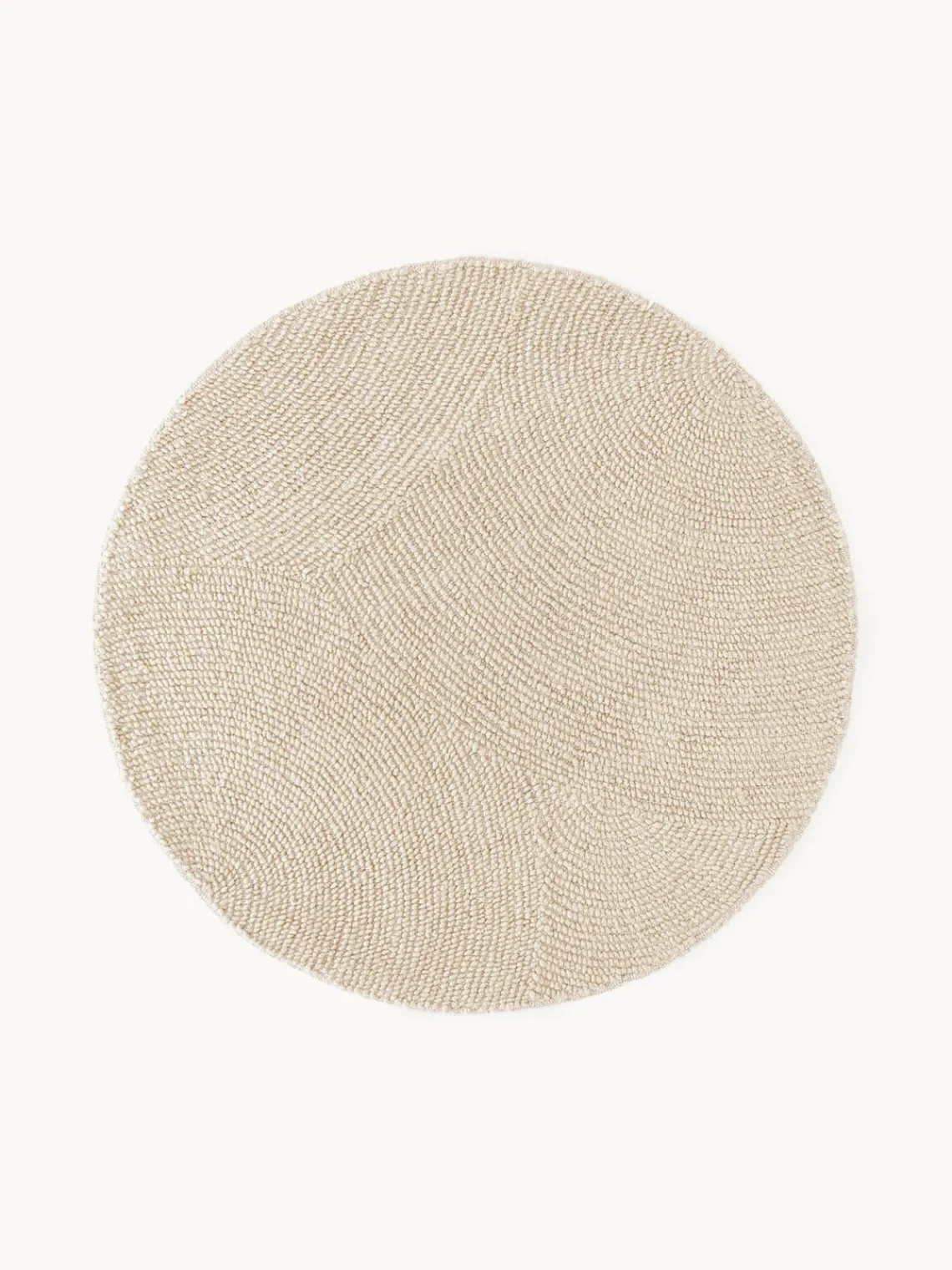 New Alfombra de lana redonda artesanal de pelo corto Eleni Redonda|Alfombras Rectangulares