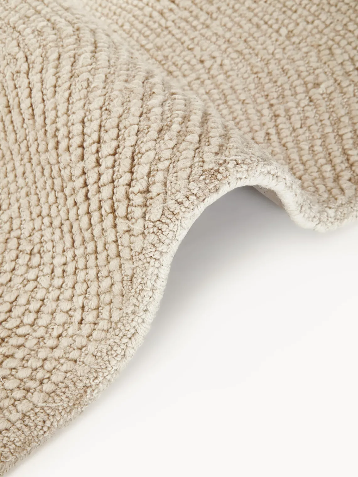 New Alfombra de lana redonda artesanal de pelo corto Eleni Redonda|Alfombras Rectangulares