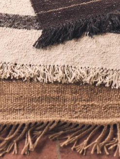 Rectangular|Alfombras Rectangulares>HKLIVING Alfombra de lana Striped