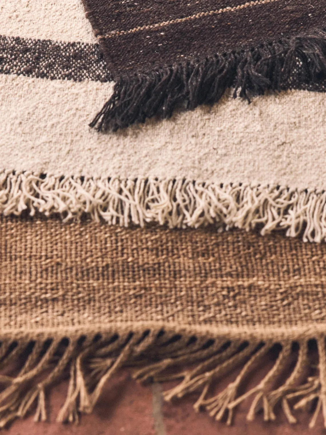 Rectangular|Alfombras Rectangulares>HKLIVING Alfombra de lana Striped