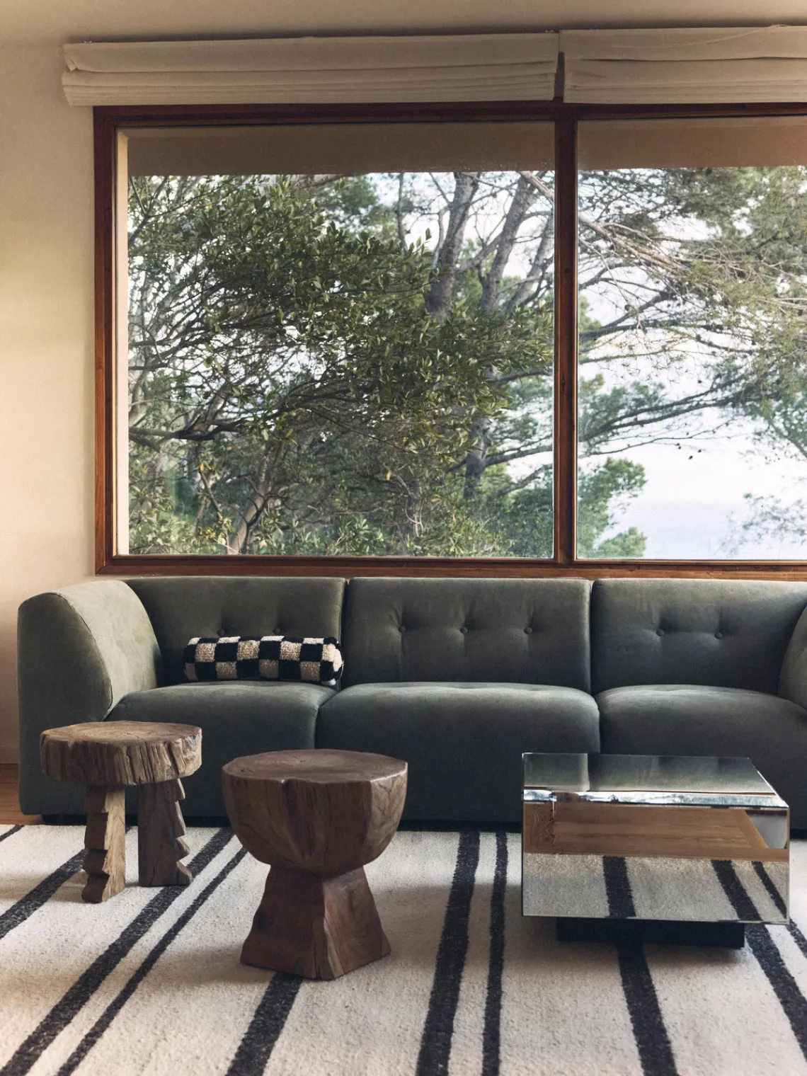 Rectangular|Alfombras Rectangulares>HKLIVING Alfombra de lana Striped