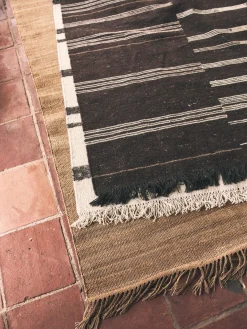 Clearance Alfombra de lana Striped Rectangular|Alfombras Rectangulares