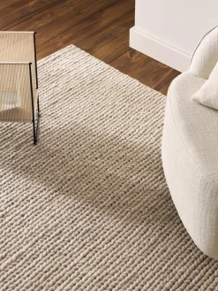 Best Alfombra de lana trenzada Bruna Rectangular|Alfombras Rectangulares