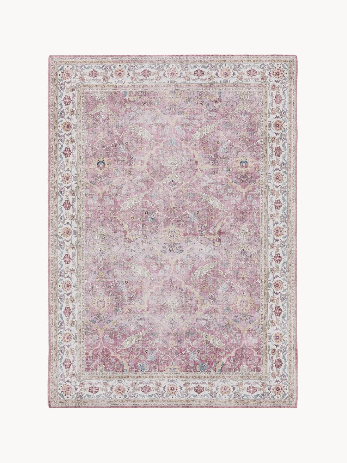 Alfombra de pelo corto con motivos ornamentales Laury Rectangular|Alfombras Rectangulares