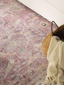 Alfombra de pelo corto con motivos ornamentales Laury Rectangular|Alfombras Rectangulares