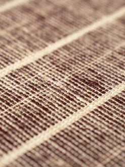 Rectangular|Alfombras Rectangulares>Louis de Poortere Alfombra de pelo corto con flecos diseño Folkform Monochrome Turrón, rojo vino, beige claro