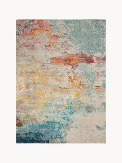 Rectangular|Alfombras Rectangulares>Nourison Alfombra de pelo corto de diseño Celestial Beige claro, multicolor