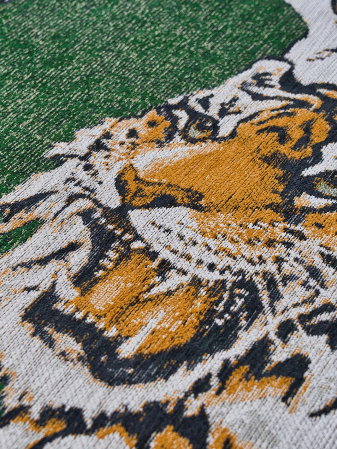 Rectangular|Alfombras Rectangulares>Louis de Poortere Alfombra de pelo corto Pop Verde oscuro, marrón claro, negro, blanco