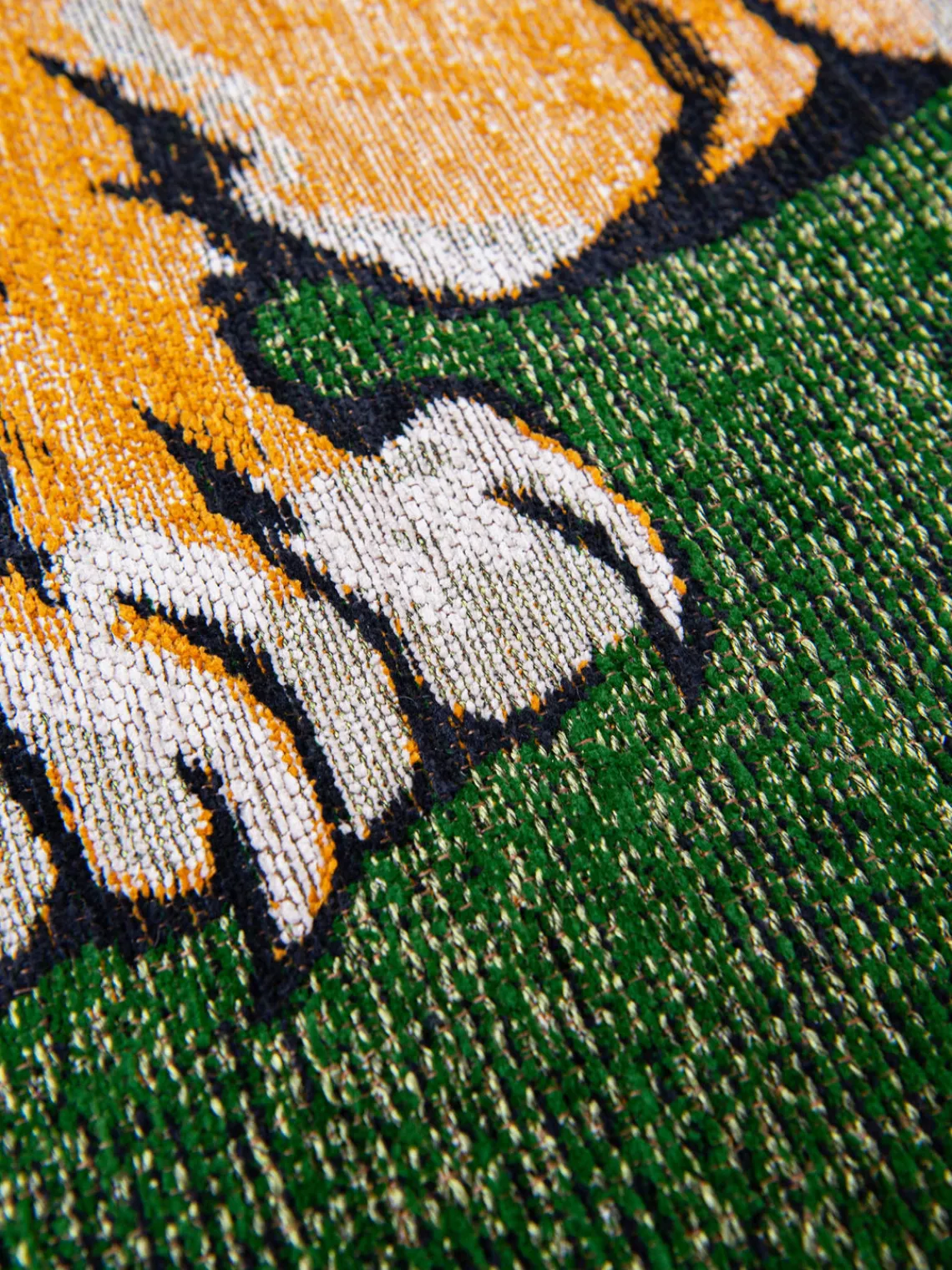 Rectangular|Alfombras Rectangulares>Louis de Poortere Alfombra de pelo corto Pop Verde oscuro, marrón claro, negro, blanco