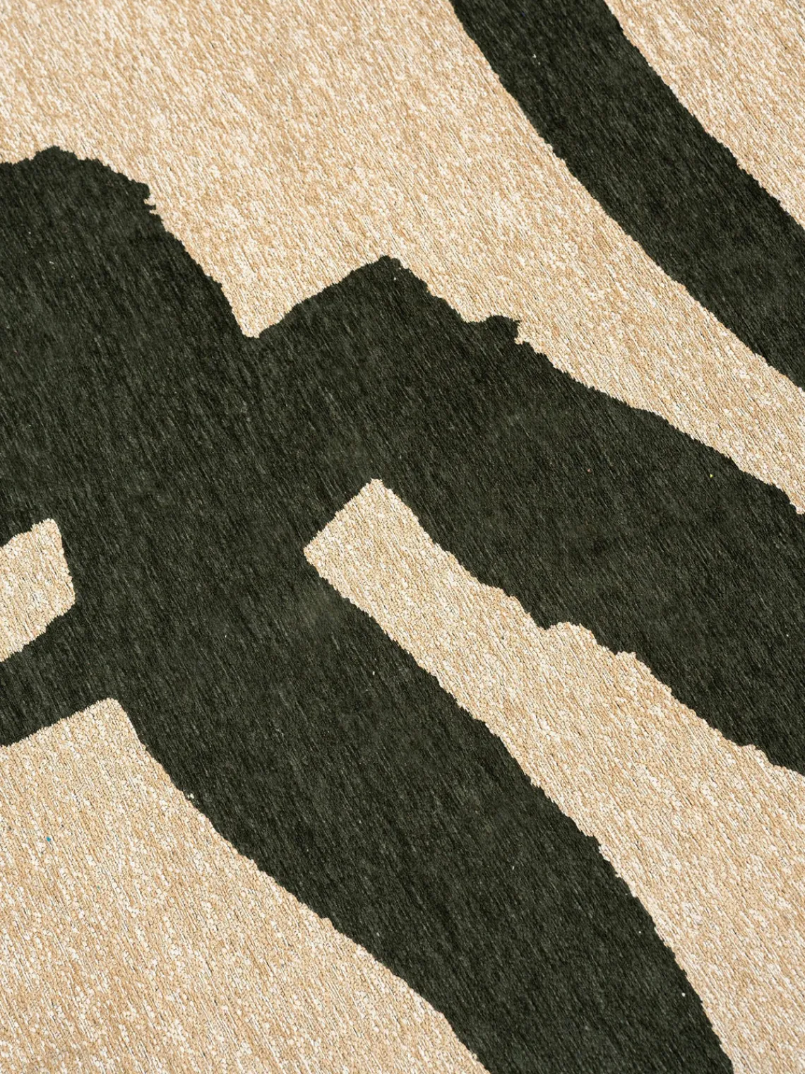 Rectangular|Alfombras Rectangulares>Louis de Poortere Alfombra de pelo corto Ribbon Verde oliva, beige claro