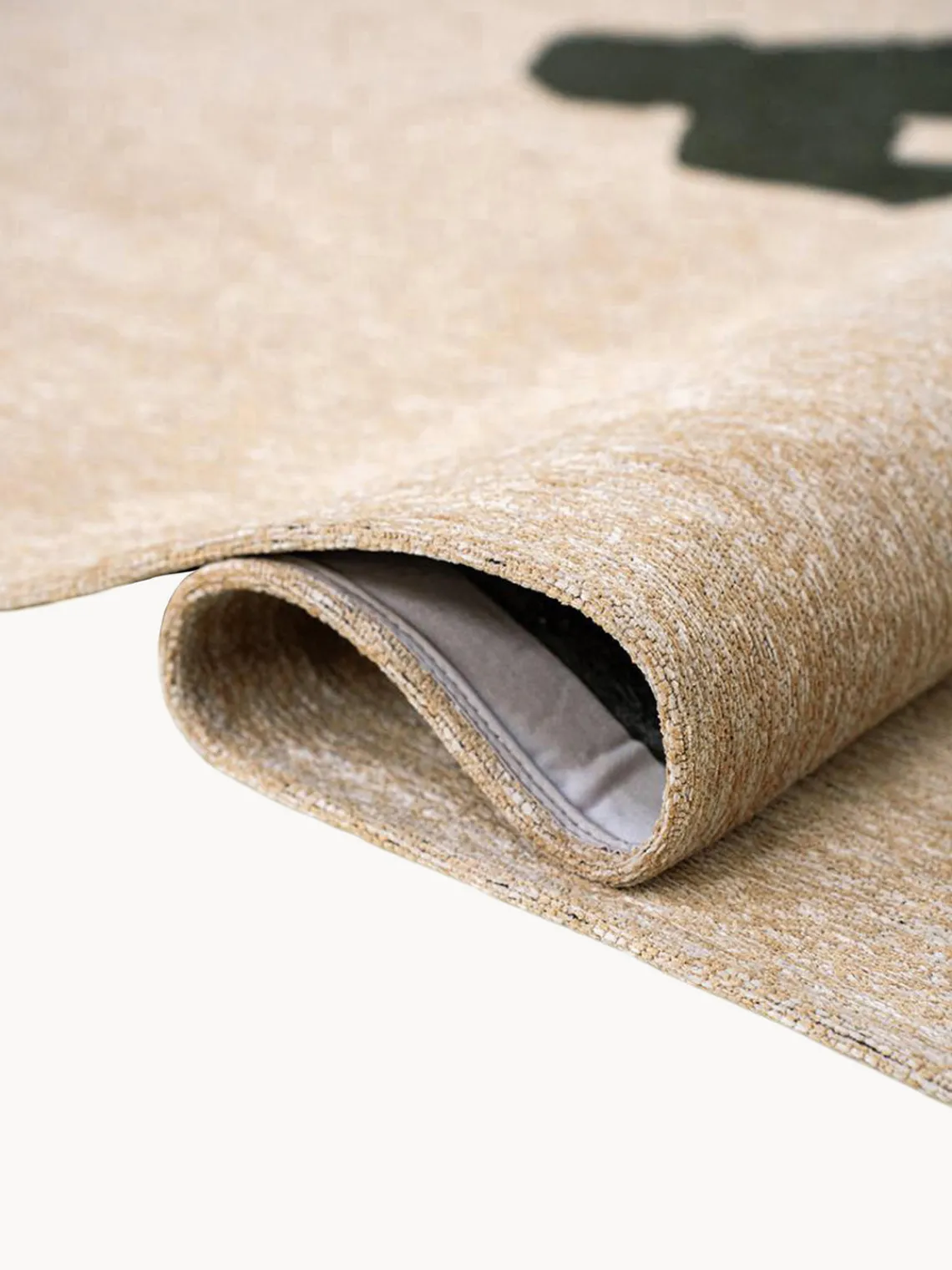 Rectangular|Alfombras Rectangulares>Louis de Poortere Alfombra de pelo corto Ribbon Verde oliva, beige claro