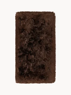 Rectangular|Alfombras Rectangulares>Westwing Collection Alfombra de pelo largo brillante Jimmy Marrón oscuro