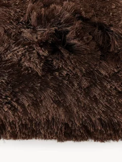 Rectangular|Alfombras Rectangulares></noscript>Westwing Collection Alfombra de pelo largo brillante Jimmy Marrón oscuro