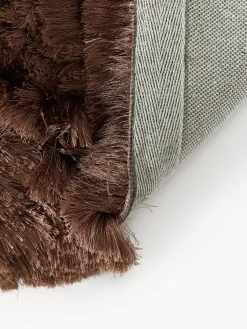 Rectangular|Alfombras Rectangulares></noscript>Westwing Collection Alfombra de pelo largo brillante Jimmy Marrón oscuro
