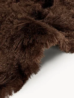 Rectangular|Alfombras Rectangulares></noscript>Westwing Collection Alfombra de pelo largo brillante Jimmy Marrón oscuro