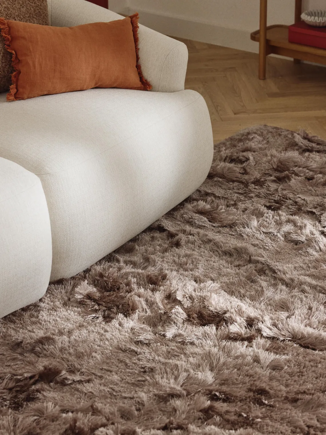 Rectangular|Alfombras Rectangulares>Westwing Collection Alfombra de pelo largo brillante Jimmy Taupe