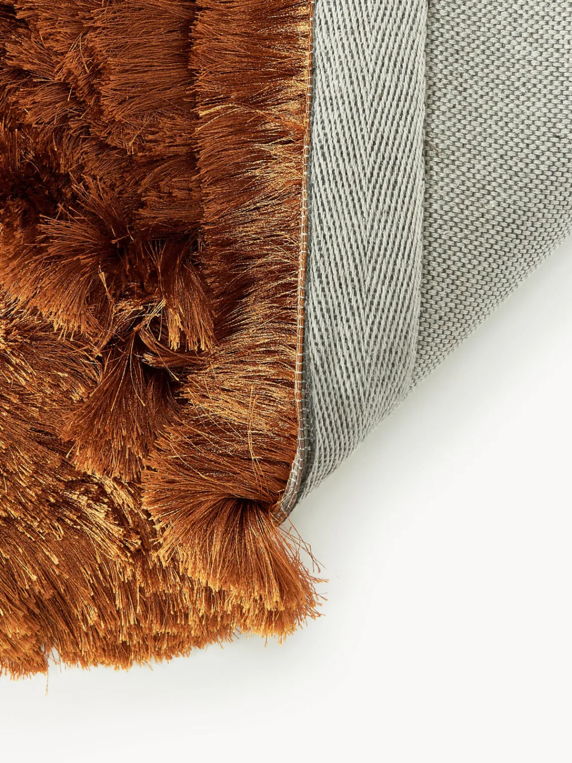 Rectangular|Alfombras Rectangulares>Westwing Collection Alfombra de pelo largo brillante Jimmy Marrón claro