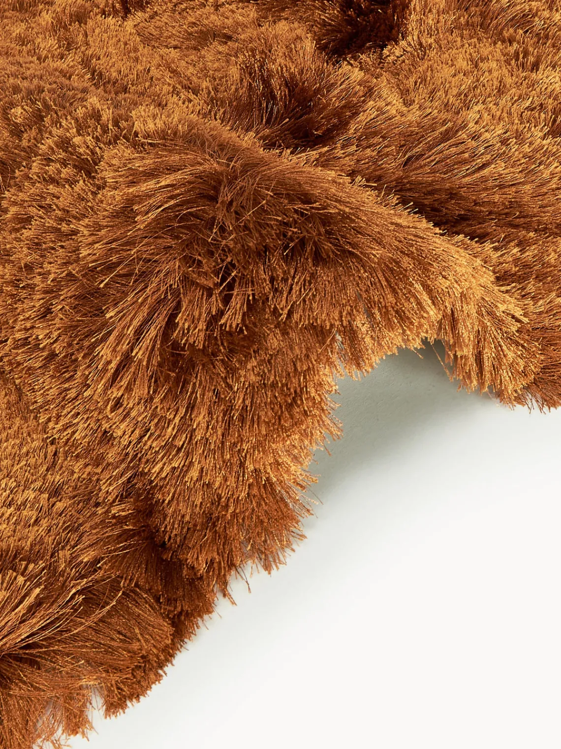 Rectangular|Alfombras Rectangulares>Westwing Collection Alfombra de pelo largo brillante Jimmy Marrón claro