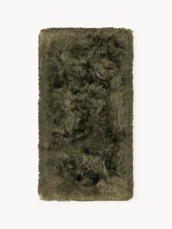 Rectangular|Alfombras Rectangulares>Westwing Collection Alfombra de pelo largo brillante Jimmy Verde oliva