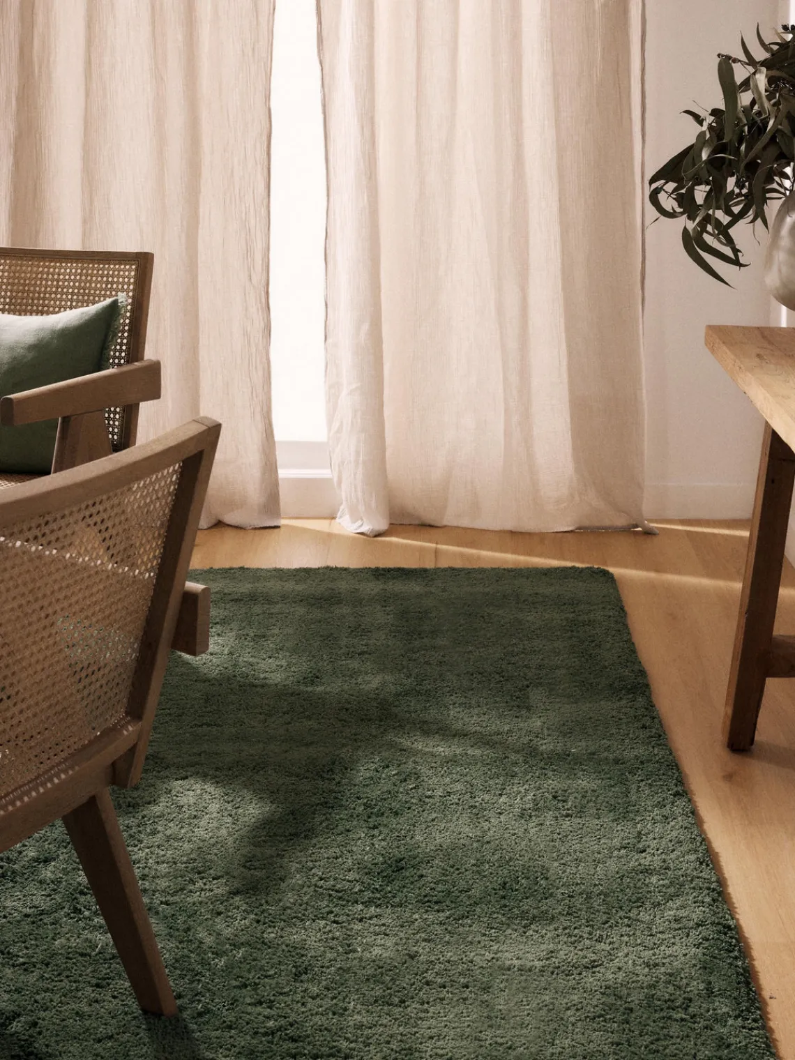 Rectangular|Alfombras Rectangulares>Westwing Collection Alfombra de pelo largo Leighton Verde oscuro